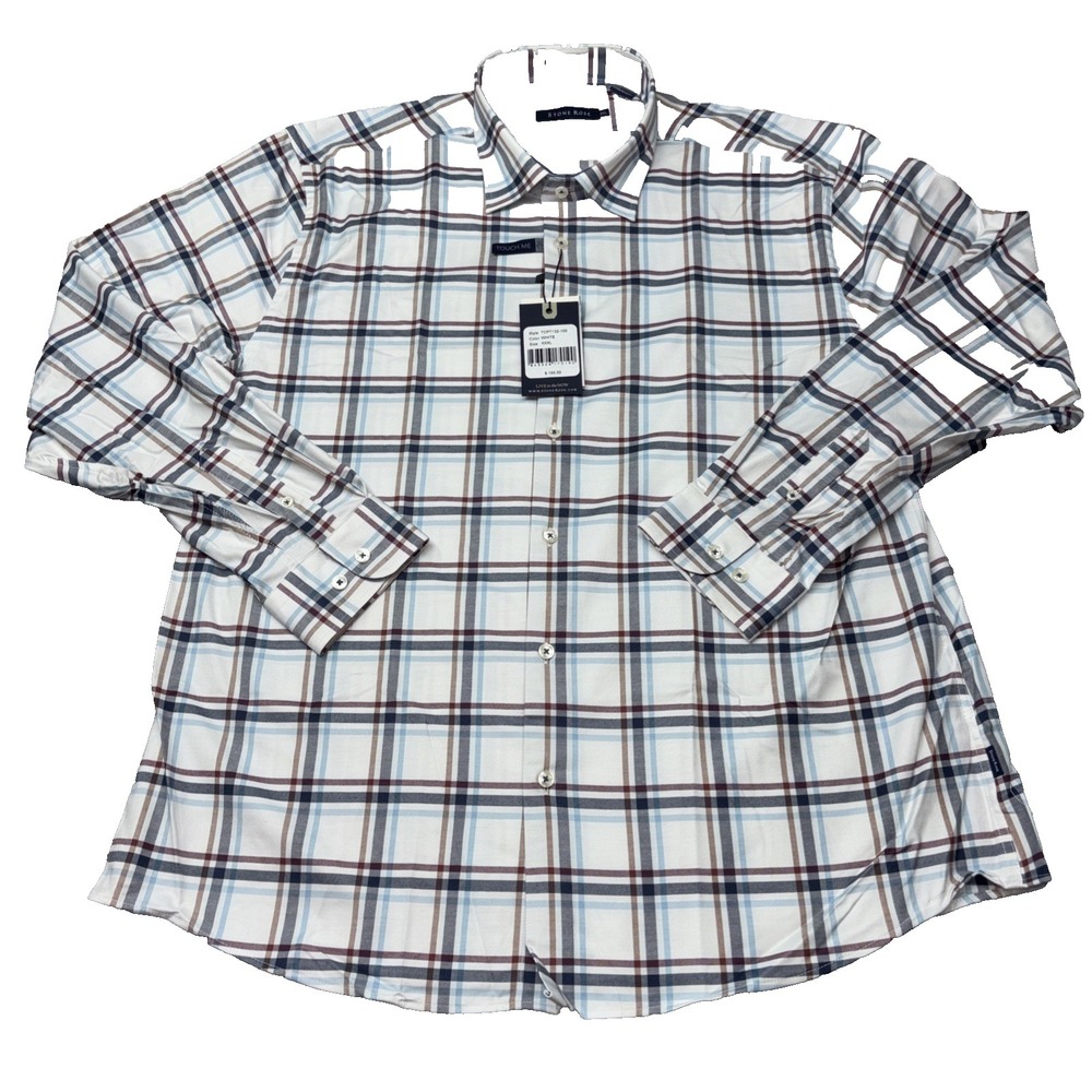 Stone Rose Tricolor Plaid Drytouch Performance Shirt 3XL